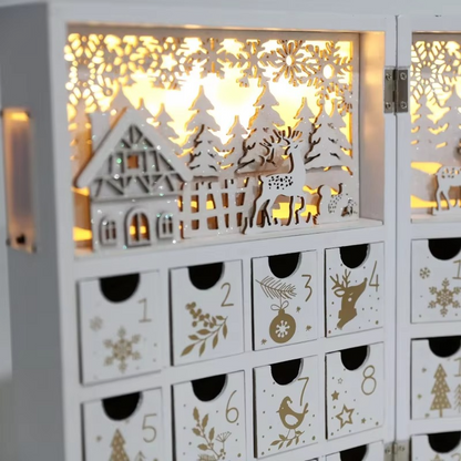 Christmas LED Wooden Countdown Calendar Ornament