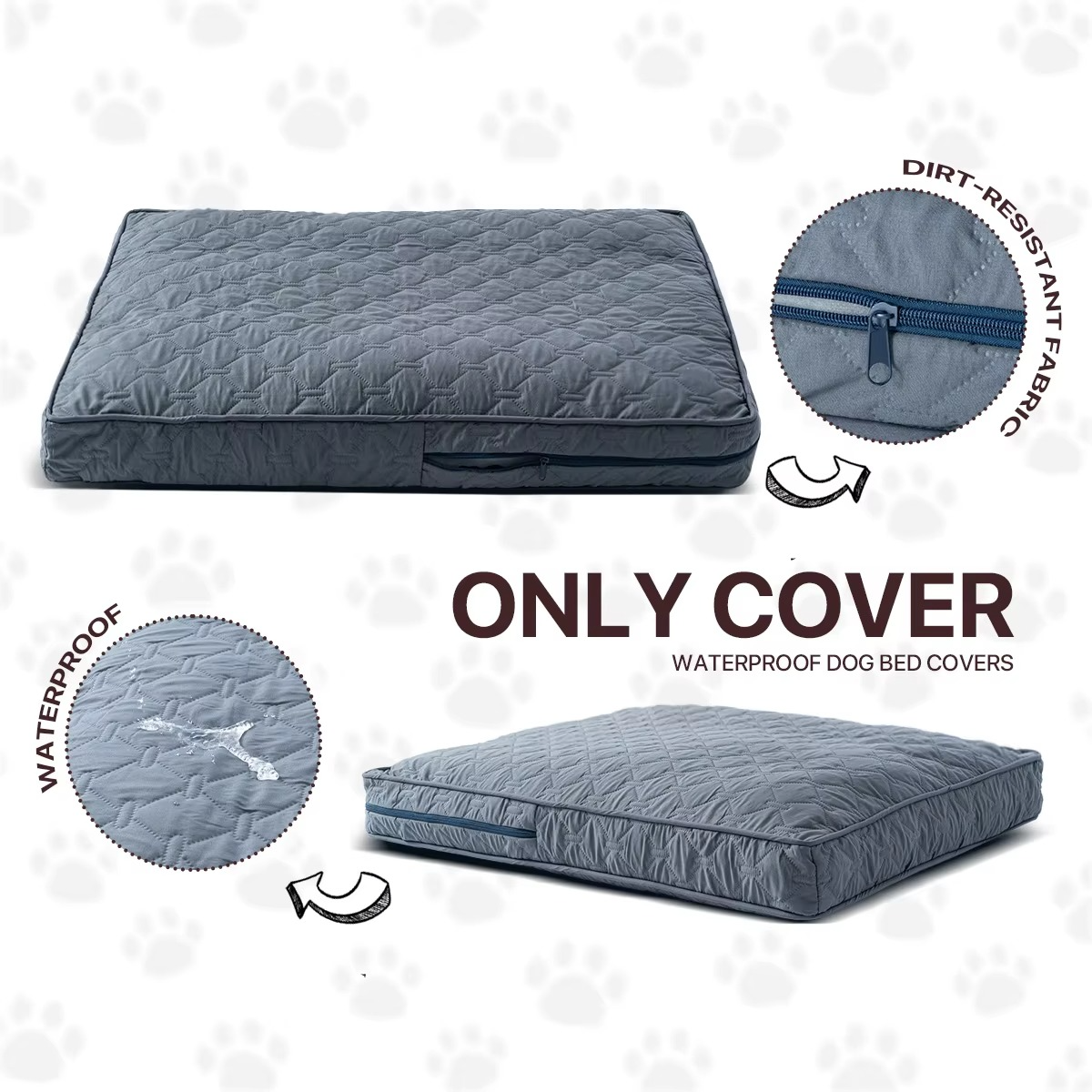 Comfortable Pet Bed Cover for Big Dogs, Waterproof Mat Protector