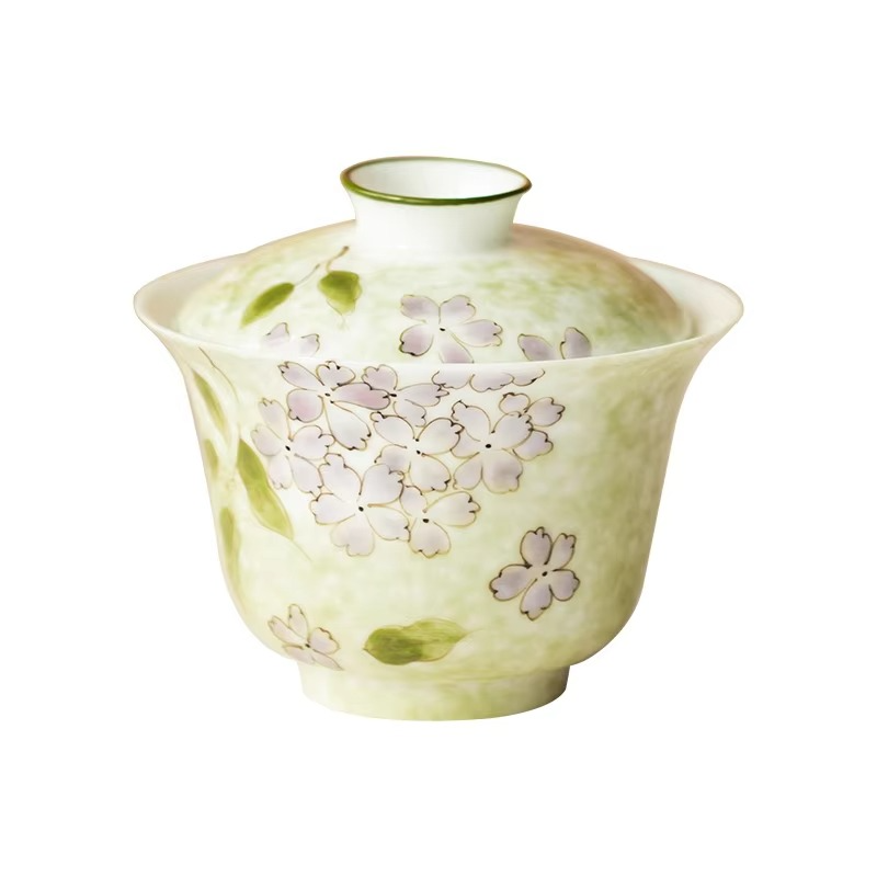Decorative Floral Ceramic Tea Infuser with Lid - Hehif