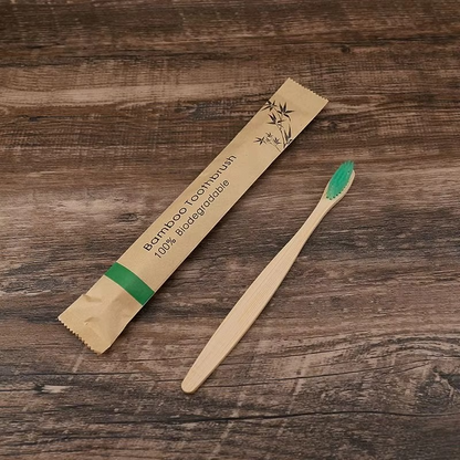 Natural Bamboo Toothbrushes 10 Pack Soft Bristle