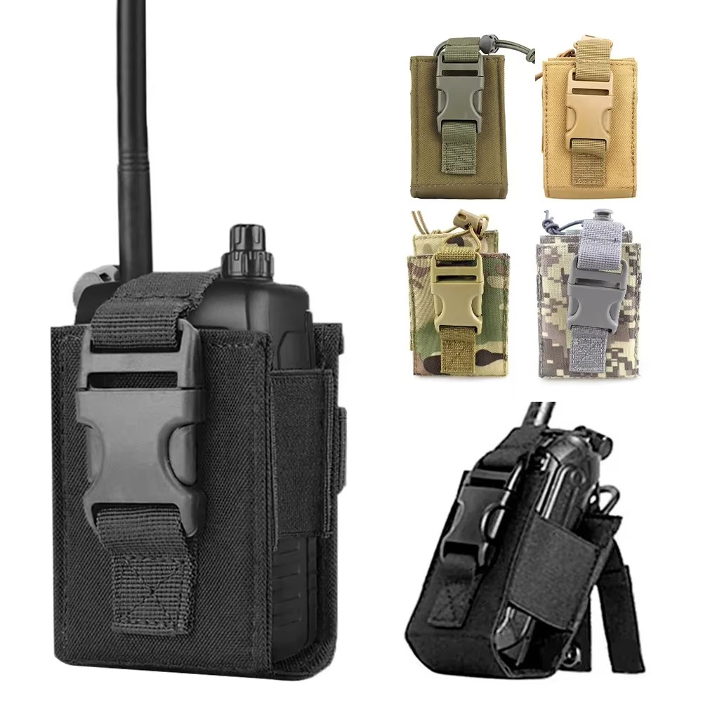 Durable MOLLE Radio Pouch Walkie Talkie Waist Bag - Hehif