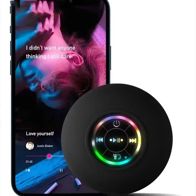 Compact Wireless Speaker with Lights and Mount