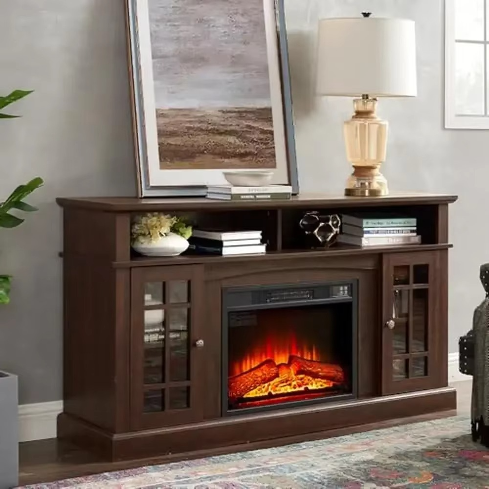 Cozy Infrared Electric Fireplace TV Console for 70 TVs - Hehif