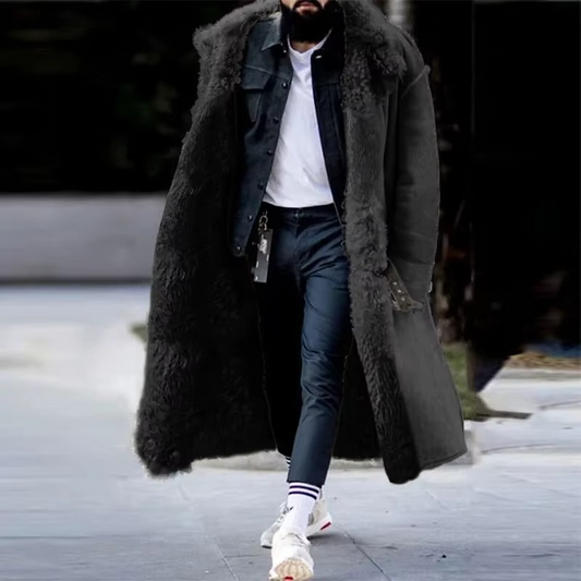 Warm Men's Faux Fur Parka Coat - Hehif