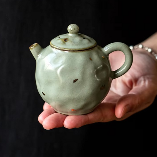 Luxury Gold Ceramic Teapot With Infuser - Hehif