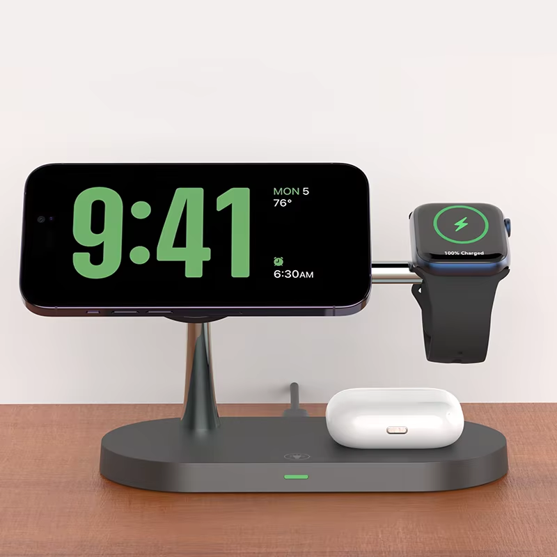 Compact 3 in 1 Fast Wireless Charging Pad - Hehif