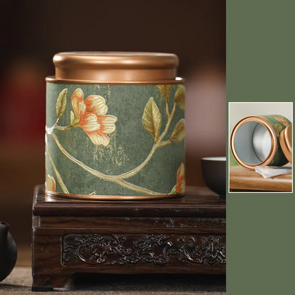 Decorative Floral Tea Storage Container