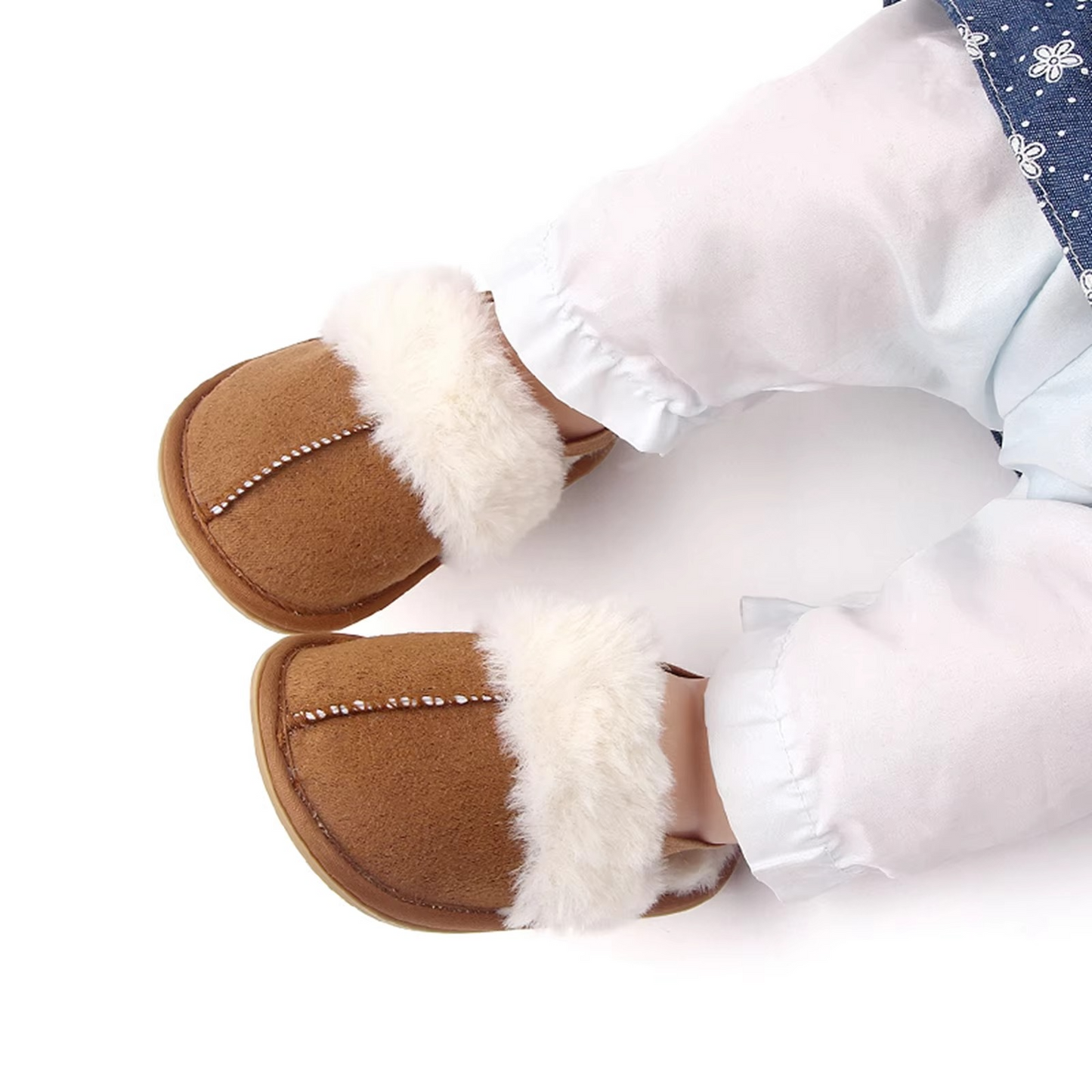 Comfy Fleece Baby Booties Warm Grippy Home Slippers