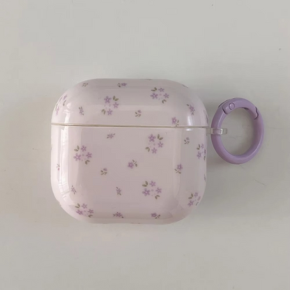 Pastel Pink Flower Clear AirPods Phone Case