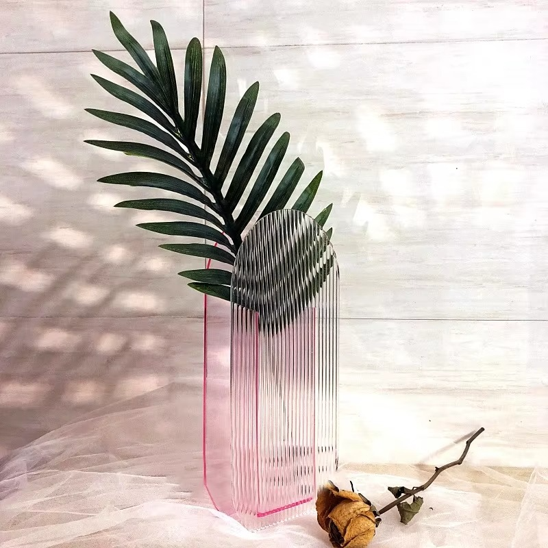 Stylish Glass Floral Vase for Living Room Decor