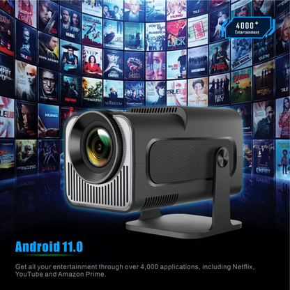 Portable 4K Wireless Home Theater Projector with WiFi Bluetooth