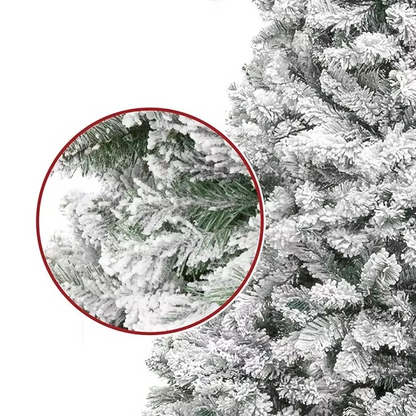 Frosted Pine Christmas Tree with Artificial Snow Decor