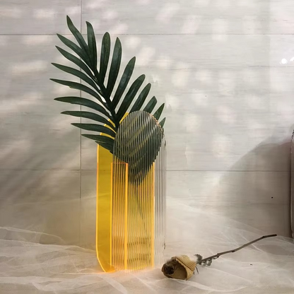 Stylish Glass Floral Vase for Living Room Decor