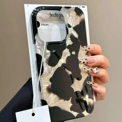 Colorful Ink Design Phone Case with Ice Pattern Protective Cover