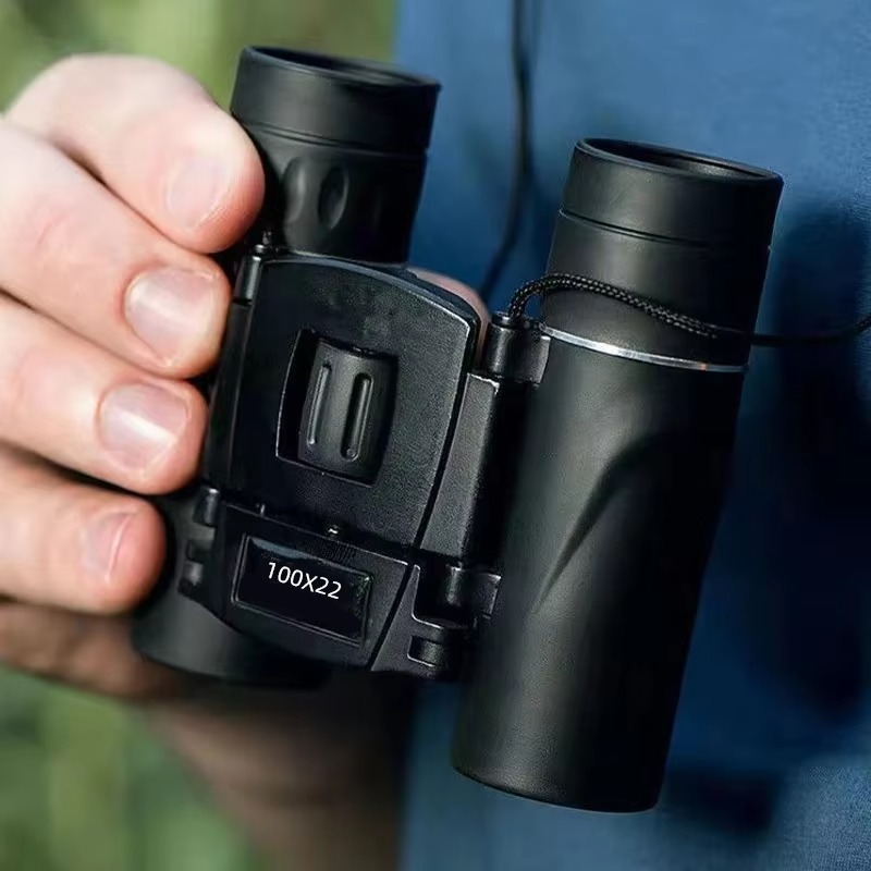 Portable 100x22 HD Binoculars for Outdoor and Travel Use