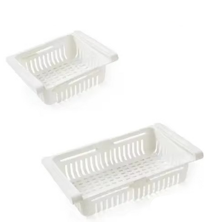Space Saving Fridge Storage Shelf for Organized Kitchen