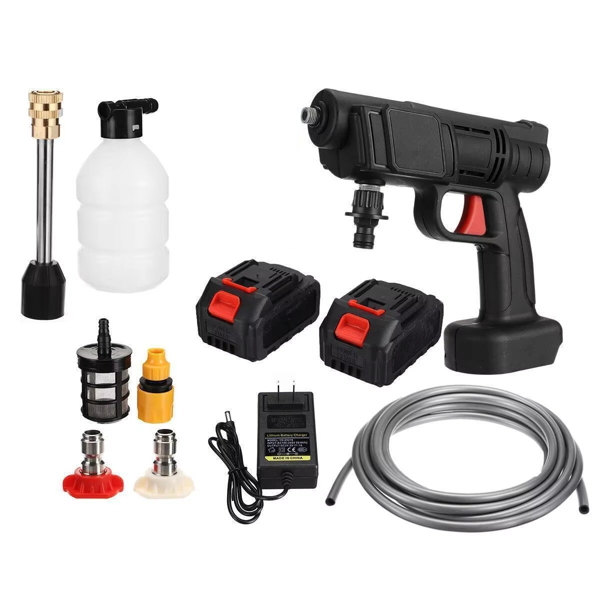 Compact Wireless Car Wash Kit with Rechargeable Battery