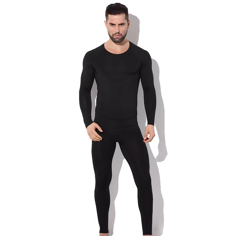 Warm Thermal Underwear Set for Men Base Layer Top Bottom - Hehif
