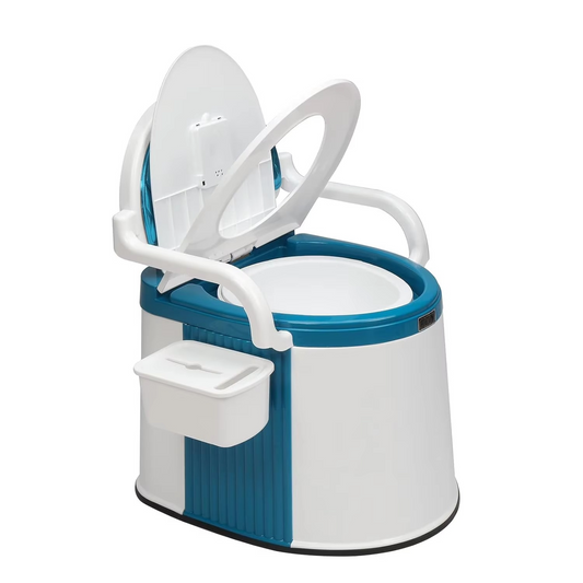 Compact Lightweight Toilet with Large Tank and Grip Handles - Hehif