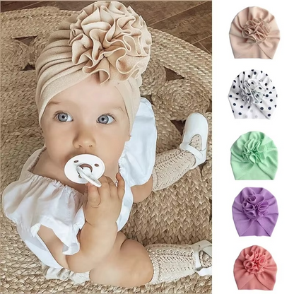 Cute Floral Baby Headband Hat - Hehif