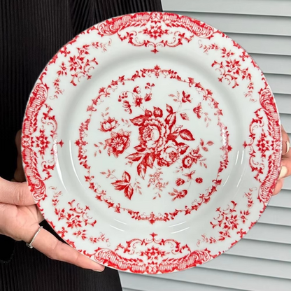 Vintage Scandinavian Floral Design Dinner Plates Set