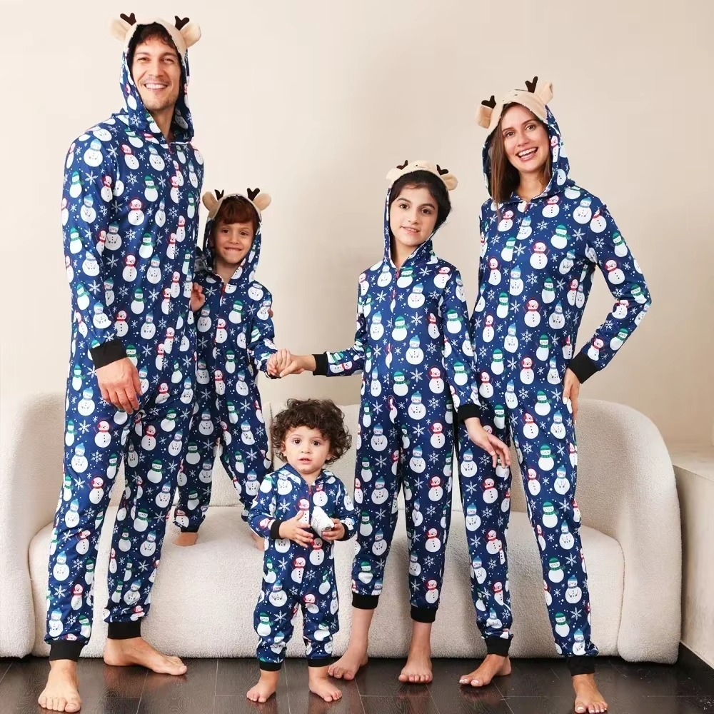 Fun Family Holiday Pajama Set Cozy Christmas Jumpsuits