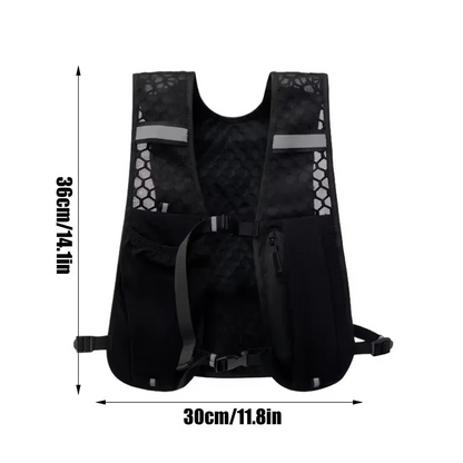 Lightweight Water Backpack With Reflective Panels And Ventilated Mesh