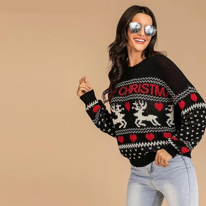 Soft Relaxed Fit Women's Crew Neck Sweater