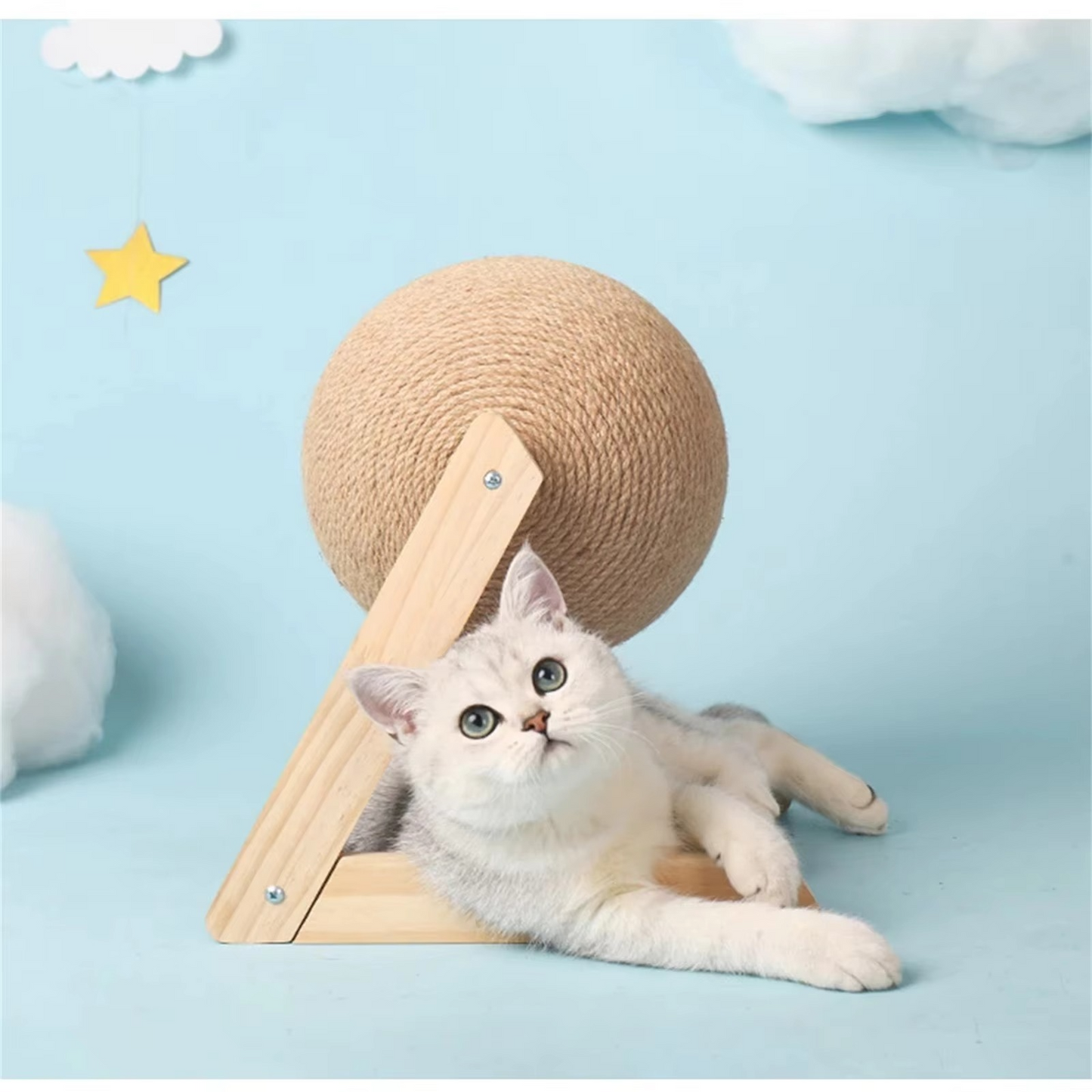 Sturdy Natural Fiber Cat Scratcher Toy