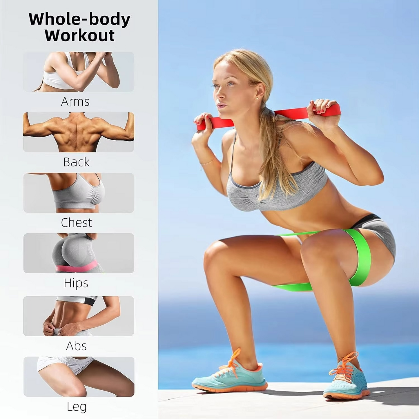 Home Gym Exercise Resistance Band Kit