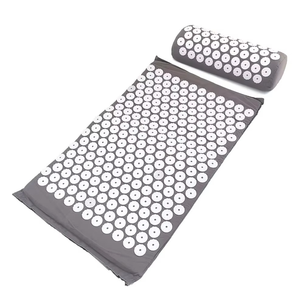 Relaxing Foam Massage Mat and Pillow Set for Back Pain Relief