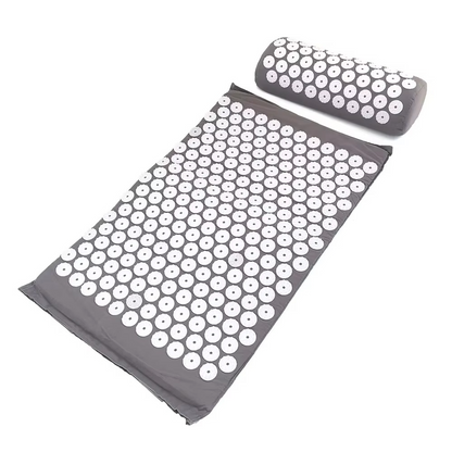 Relaxing Foam Massage Mat and Pillow Set for Back Pain Relief