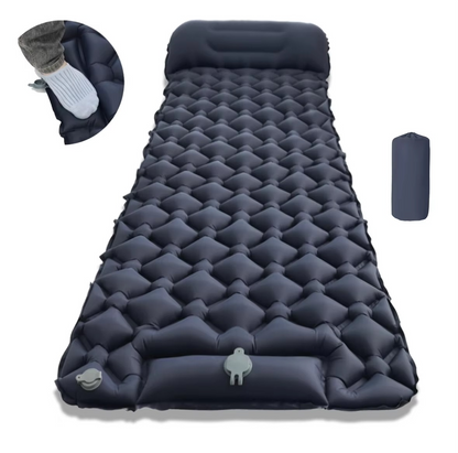 Portable Air Bed Camping Mattress with Built-In Pillow