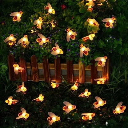 Colorful Outdoor Solar Bee Fairy Lights