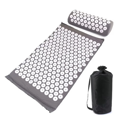 Relaxing Foam Massage Mat and Pillow Set for Back Pain Relief