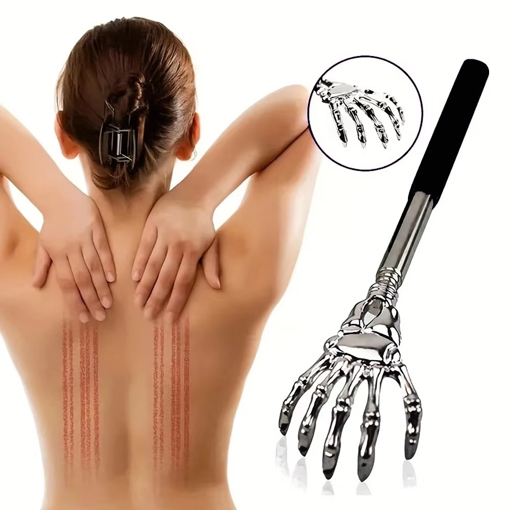Extendable Metal Back Scratcher and Pet Massager Tool