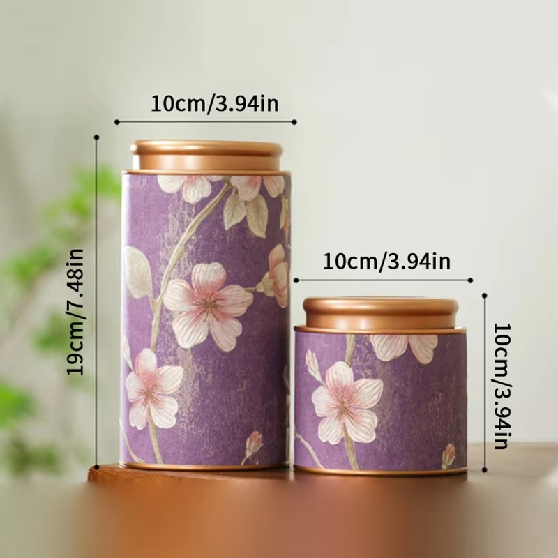 Decorative Floral Tea Storage Container