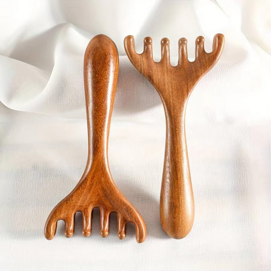 Wooden Massage Tool for Scalp Relaxation - Hehif