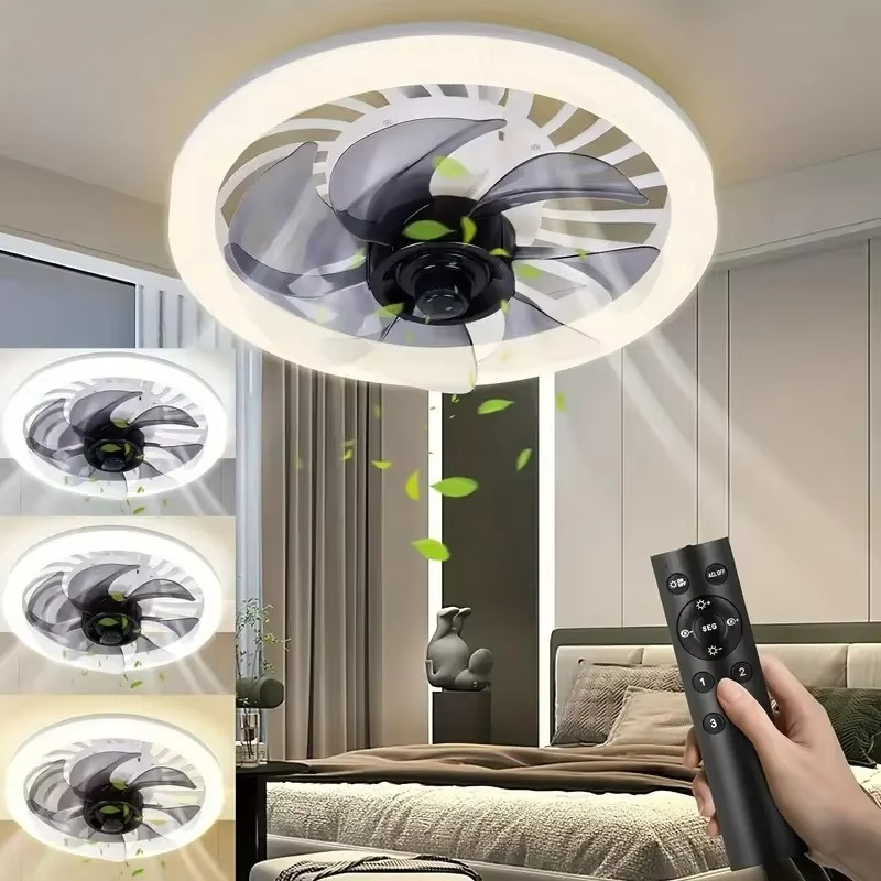 Smart Remote Control Ceiling Fan with Dimmable Light