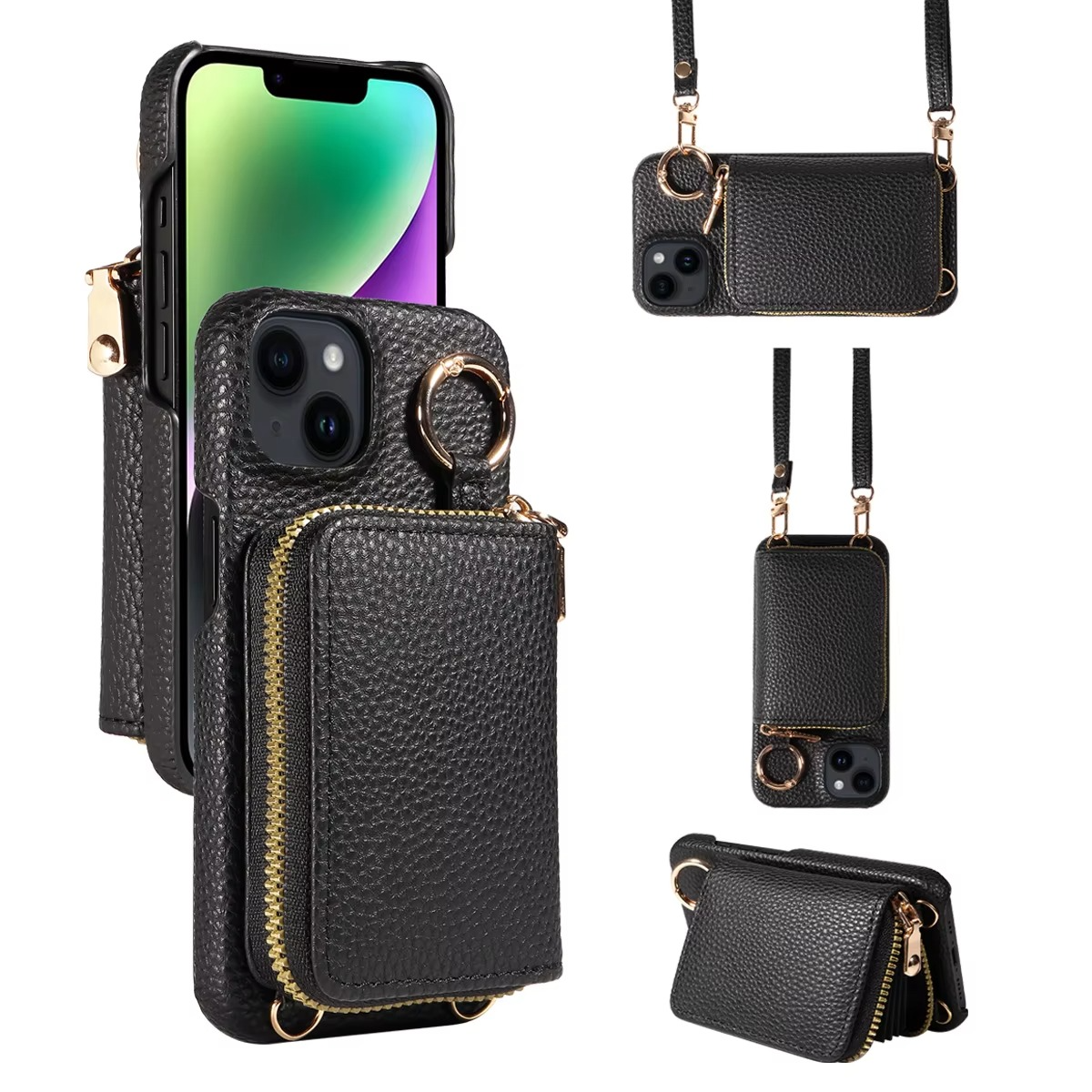 Durable Leather iPhone Case with Magnetic Shield Protection