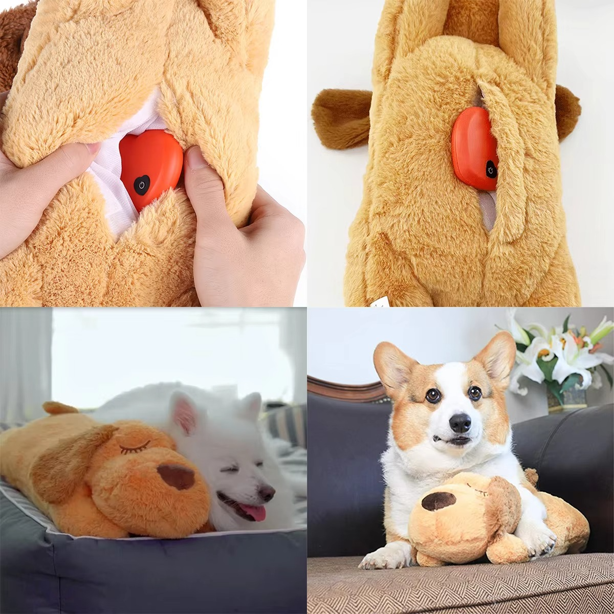 Cuddly Puppy Soft Toy with Calming Sound
