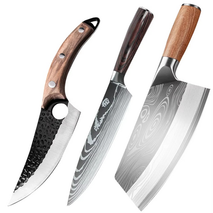 Premium 8 Damascus Steel Chef Knife and Boning Knife Set