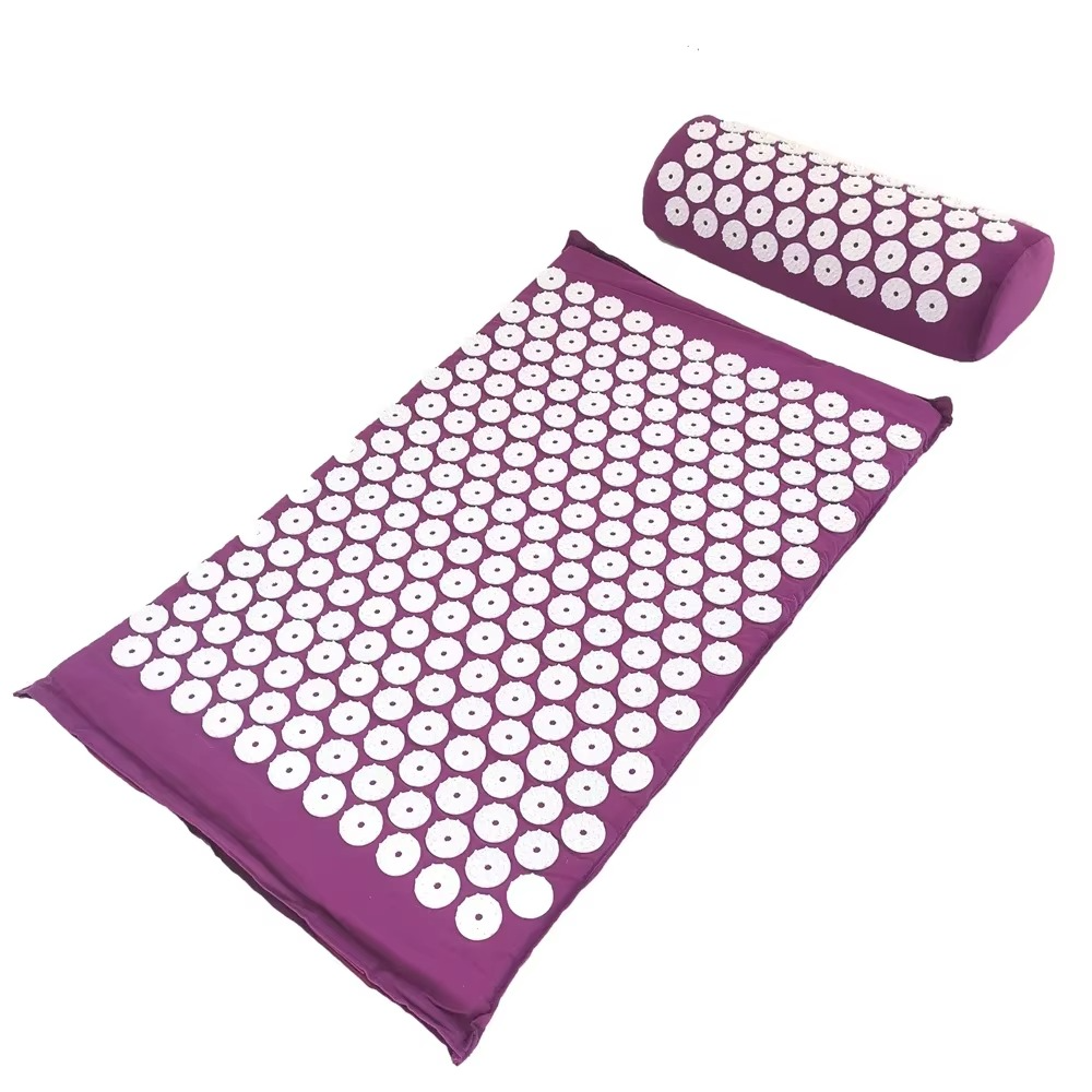 Relaxing Foam Massage Mat and Pillow Set for Back Pain Relief