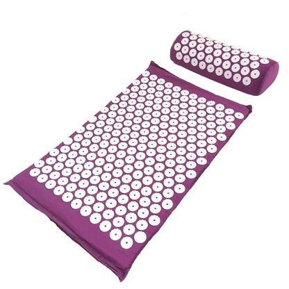 Relaxing Foam Massage Mat and Pillow Set for Back Pain Relief