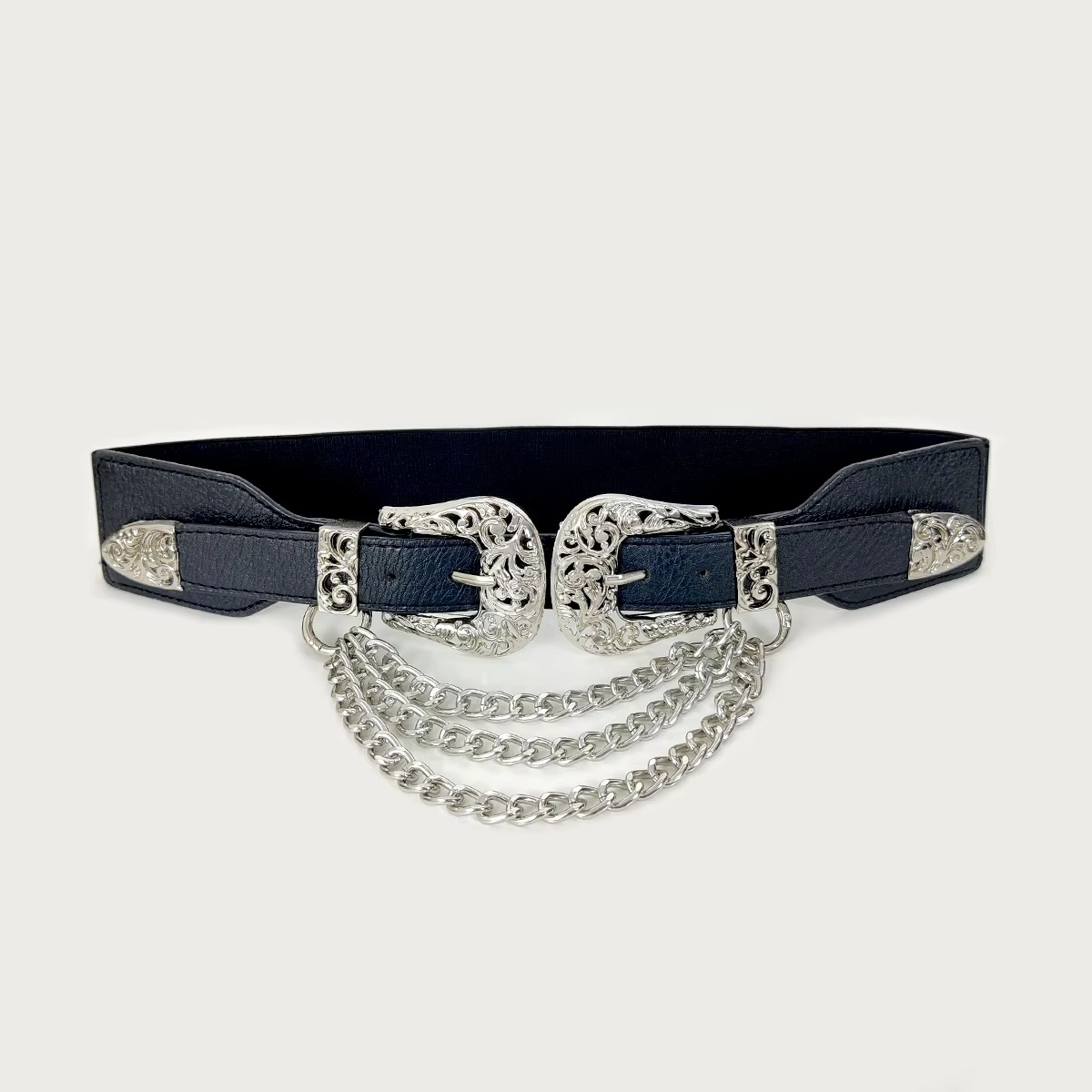 Elegant Adjustable Waist Belt for Women with Metallic Tassel