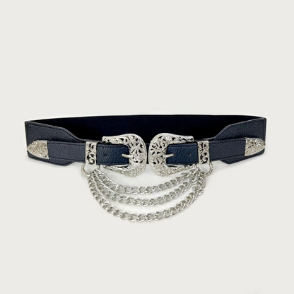 Elegant Adjustable Waist Belt for Women with Metallic Tassel