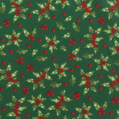 Festive Winter Bird Printed Quilting Fabric