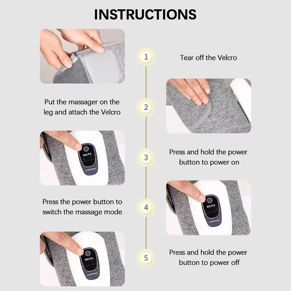 Portable Air Compression Leg Massager for Pain Relief