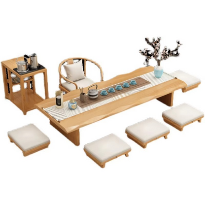 Natural Wooden Japanese Coffee Table - Hehif
