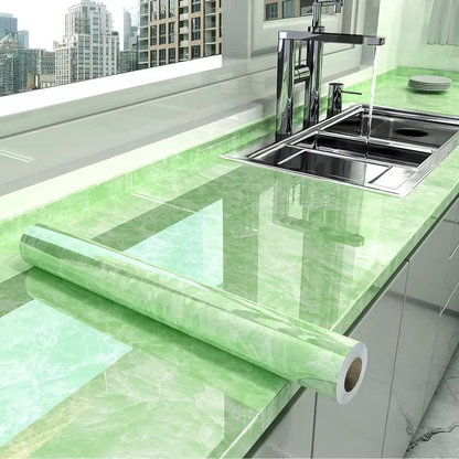 Easy Peel Stick Vinyl Wall Covering for Bath and Kitchen